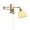 B-1Pack, variant on 1-Light Bathroom Wall Sconce Modern Farmhouse Gold Swing Arm Wall Sconce Milk Glass Wall Lamp with Pull Chain Single Brushed Brass Wall Mount Light Hardwired Wall Light Fixtures MWL14D-1