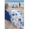 thumbnail image 5 of Serafina Home Decorative Ocean Life Coastal Throw Blanket: Soft Plush Velvet Fleece Calming Hues of Blues Beige on White, Accent for Sofa Couch Chair Bed or Dorm, 5 of 17