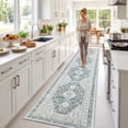 thumbnail image 3 of ARJINCUTE Boho Vintage Distressed Long Runner Rug Gray 2'x10', Soft Machine Washable Foldable Non-Slip Carpet for Hallway Kitchen Entryway Living Room Bedroom, 3 of 9