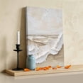 thumbnail image 2 of Ocean Waves Canvas Wall Art for Living Room Bedroom Bathroom, Abstract Coastal Beach Boho Beige White Canvas Art Wall Decor, Artwork for Walls Home Office Decor, 20"x24", 2 of 7