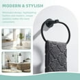 thumbnail image 4 of ABPETE Matte Black Towel Ring, Stainless Steel Modern Swivel Hand Towel Holder for Bathroom Wall, Oval Shape, 4 of 18