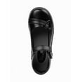 thumbnail image 6 of Petalia Girls' Strapped Heart Tween Hook & Loop School Shoes - Black Pink, 9, 6 of 8