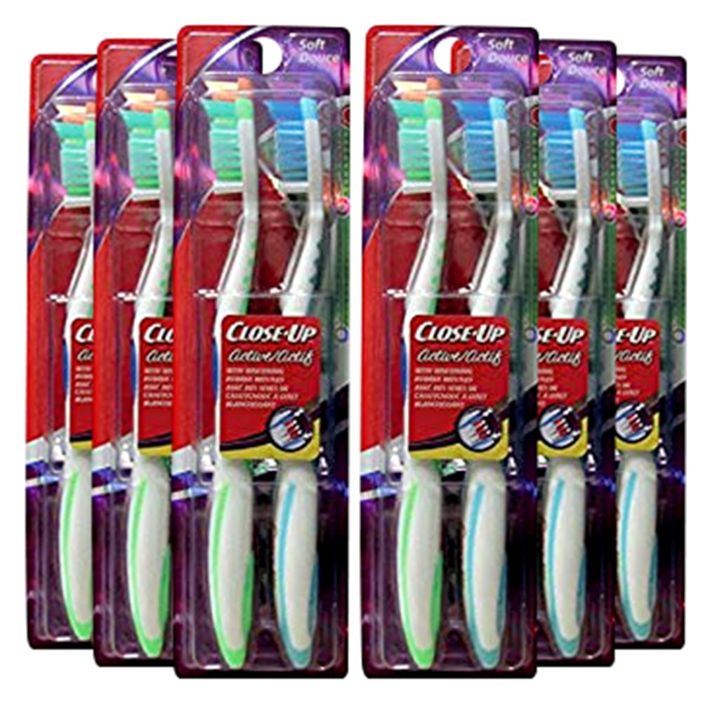 Close Up Toothbrushes Soft 4 Pack (Pack of 6)