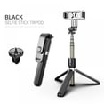 thumbnail image 1 of Extendable Selfie Stick Monopod Tripod Bluetooth Remote Shutter For Cell Phone+Universal Camera Dock, Black, 1 of 11