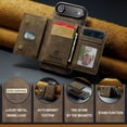 thumbnail image 4 of Allytechgroup Cash Slot Faux Leather Soft Shell Back Cover Cell Phone Case with Protective Case Cover for Apple iPhone 17 Air, Brown, 4 of 11