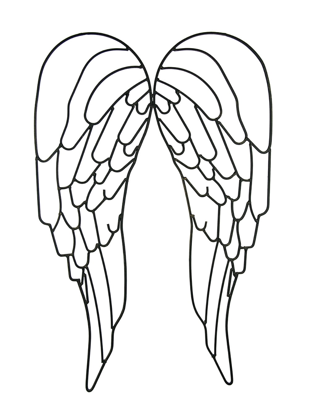 Distinctive Designs - Metal Wire Art Angel WIngs Wall Sculpture 25 inch ...