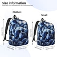 thumbnail image 4 of Japuie Blueberry Durable Canvas Laptop Backpack - Water-Resistant, Adjustable Shoulder Strap, Large Capacity for 15-17in Laptops, Stylish & Lightweight for School, Work & Travel, 4 of 5