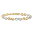 thumbnail image 3 of Primal Gold 14 Karat Two-tone Infinity Symbol Bracelet, 3 of 5
