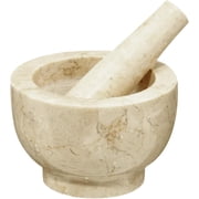 Cilio Prosecco Marble Mortar and Pestle Cream 2 Inch
