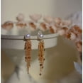 thumbnail image 2 of Gold Filled Freshwater Pearl Tassel Earrings, Wedding Bridal Gift, 2 of 10