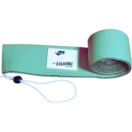 Neoprene Fishing Rod Sleeve - Protective Rod Sock for Fishing Poles 6 -8 - Hook-Resistant Fishing Rod Case for Storage & Transport - Helps Keep Rods Afloat