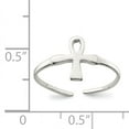 thumbnail image 2 of 925 Sterling Silver Ankh (Egyptian Cross) Toe Ring, 2 of 2