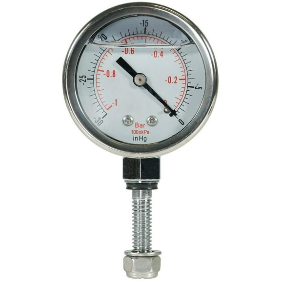 BVV Glycerine Filled Vacuum Gauge Custom, for Our Chamber Lids Only