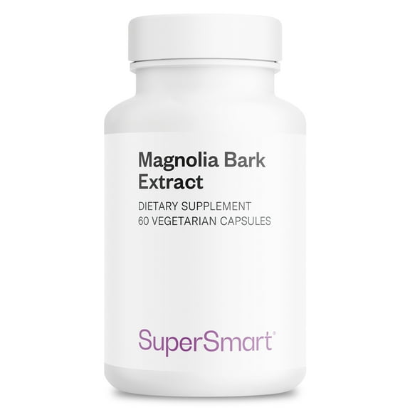 SuperSmart - Magnolia Bark Extract 300 mg per Day (90% Honokiol & Magnolol) | Non-GMO & Gluten Free - 60 Vegetarian Capsules
