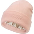 thumbnail image 2 of 1Pcs Womens Satin Lined Beanie Hat Silk Lined Winter Warm Knit Hats Beanies for Women & Men Soft Slouchy Beanie Skull Cap, 2 of 3