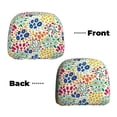 thumbnail image 6 of Kdxio Cartoon Flowers Pattern Print 2 Piece Car Head Rest Covers Set Auto Front/Rear Seats Headrest Cover Universal Fit Most Cars,Sedan, SUV, 6 of 9