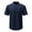 Navy, variant on Men's Casual Short Sleeve Button Down Shirt Breathable Slim Fit Comfortable Summer Wear Shirt with Ocean Stripes Mens Summer Lightweight Pullover Tee Shirts