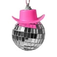 thumbnail image 4 of Disco Cowboy Hat Car Rearview Hanging Ornament Shiny Reflective Decorative Charm Accessory for Vehicle Interior, 4 of 6