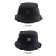 thumbnail image 2 of Qarigey Sombreros de pescador negros de cabeza grande para hombre: la clave para dominar el estilo con facilidad El tamaño de Panamá más Sombreros Negro rojo tres peces Talla XL se ajusta a 60-63cm, 2 of 6
