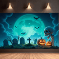 thumbnail image 2 of Spooky Design Halloween Banner Scary Pumpkin Graveyard Scene for Party Decoration Haunted House Outdoor Celebration, 2 of 9