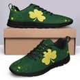 thumbnail image 4 of St Patricks Day Shoes for Women Breathable Running Sneakers Men Green Four Leaf Clover Shoes for Irish Festival Gift Black Size 5, 4 of 5