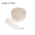 thumbnail image 2 of Lace Ribbon 1.57" x 10yards Beige Hollow Cotton Lace for Fabric Wedding Decoration Gift Wrap, 2 of 6