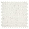 thumbnail image 2 of Pixie Aura Gray 3/4-in Penny Round Fabric Look Matte Glass Mosaic Wall and Floor Tile, 2 of 6