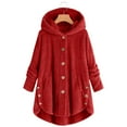 thumbnail image 2 of UPPADA Womens Fleece Jackets Winter Hooded Cardigans Cold Weather Jacket Button up Warm Coat Plus Size Flannel Sherpa Overcoats Zipper Heavy Winter Outwear with Pockets, of Day Sales 2025, 2 of 7