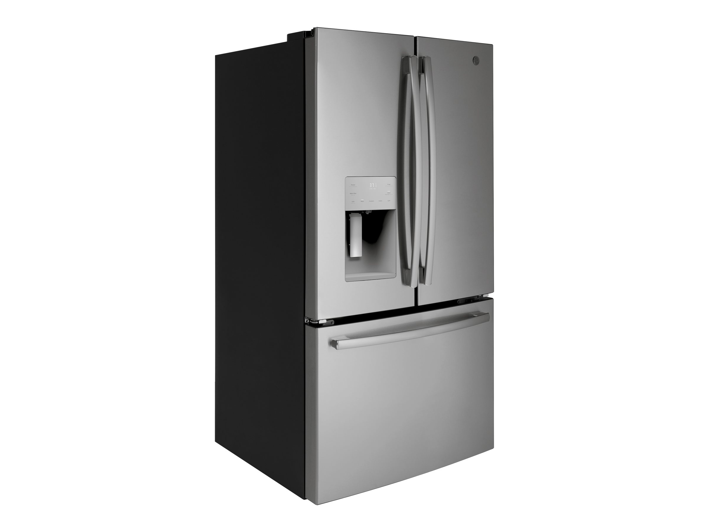 Ge Gfe26jsmss Refrigerator Freezer French Style With Ice Water Dispenser Freestanding Width 35 6 In Depth 36 4 In Height 70 1 In 25 5 Cu Ft Stainless Steel Walmart Com Walmart Com