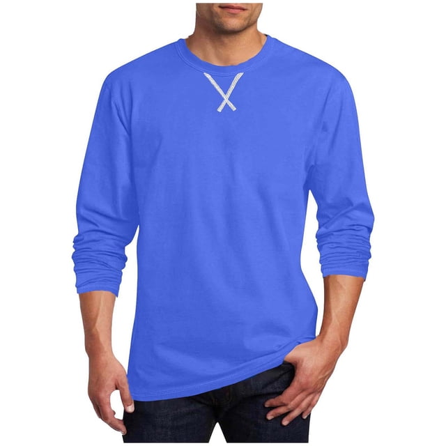 Floleo Haut de Sport à Manches Longues Imprimé Intersection Col Rond Mode Classique Vacances Printemps et Automne Extérieur Fête Décontractée (Bleu, 5TG)