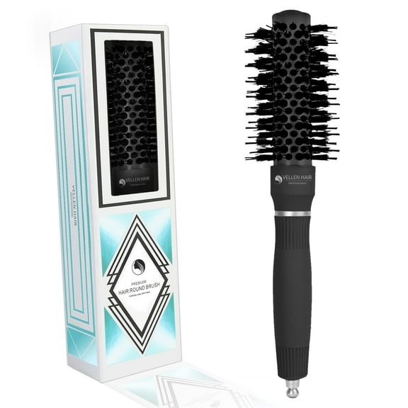 Ceramic/Ionic Round Hairbrush 1 inch / 25 mm - Black