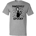 thumbnail image 3 of Inktastic Pawsitively Spooky Skeleton Cat with Ghosts and Crosses T-Shirt, 3 of 5