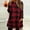 Red, variant on Women's Fleece Pullover Plaid Fuzzy Crewneck Casual Tops Long Sleeve Sweatshirts with Pocket