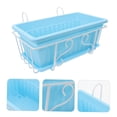 thumbnail image 4 of WHAMVOX 1 Set of Rectangular Window Flower Box Plastic Pot for Growing Flowers in Blue, 4 of 8