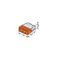 thumbnail image 4 of Ensemble de 4 mini Terminaux de Connexion Rapide S2273 Orange pour Fils Rigides 3 Entrées, 4 of 4