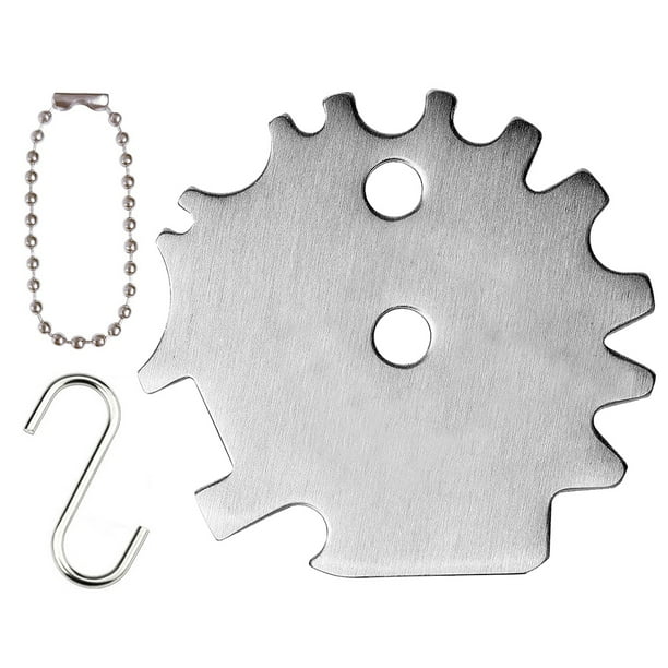 Likrtyny Raspador para Parrilla Barbacoa Raspador Limpieza Acero Inoxidable Utensilio (estilo Engranaje)