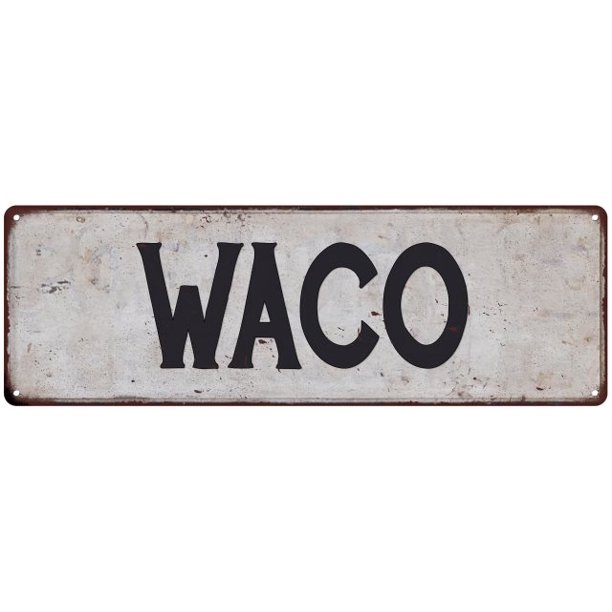 WACO Vintage Look Rustic Metal Sign Chic City State Retro 6185737