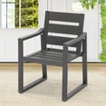 thumbnail image 3 of Dycanpo Outdoor Dining Chairs,Weather Resistant Patio Chairs with Armrest for Indoors,Dark Gray, 3 of 7