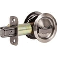 thumbnail image 3 of Stone Harbor Hardware Round Pocket Door Lock, Privacy Function, 2-3/4" Backset, Antique Nickel, 3 of 3
