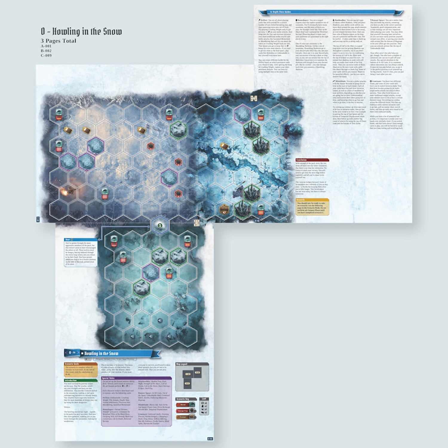 Frosthaven: Play Surface Books - Set of 4 - Strategy Board Game Accessory, Narrative Text & Rules For Frosthaven Scenarios