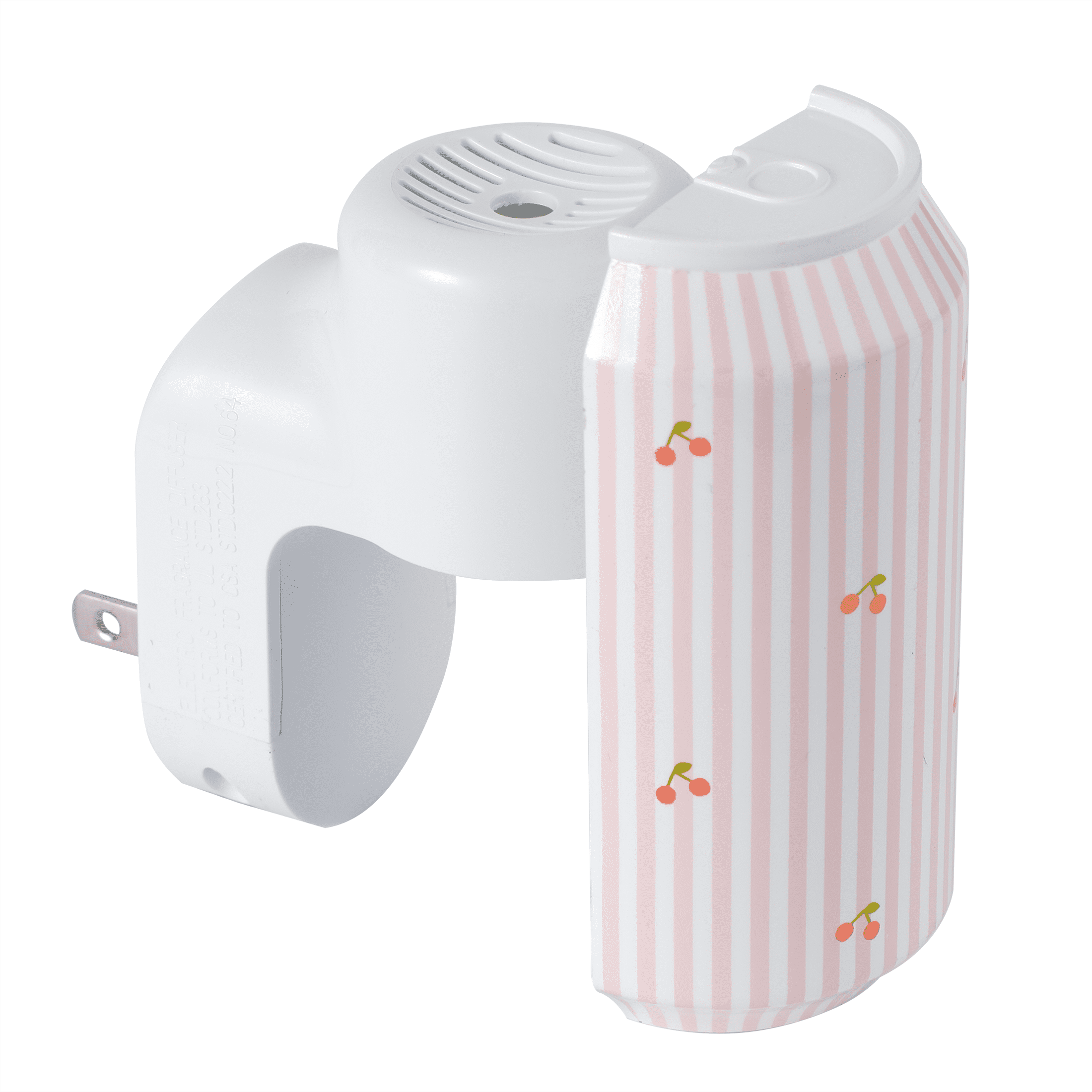 Mainstays Aroma Accents Pink Stripe Soda Can Fragrance Plug-in with Cherries