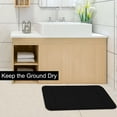 thumbnail image 2 of REGALWOVEN Bathroom Rug Memory Foam Bath Mat, Black, 24"x16", 2 of 7