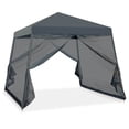 thumbnail image 3 of COOS BAY 10x10 Pop-up Canopy Tent with Screen Netting, Instant Folding Shelter, 64 Sq Ft Shade, Gray, 3 of 7