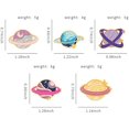 thumbnail image 3 of 5 piezas de alfileres esmaltados de estrella espacial, broches de estrella espacial para explorar, insignias de ropa, accesorios de joyería, regalos para niños, 3 of 5