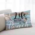 thumbnail image 2 of Turquoise Beach Throw Pillow Cover 12 x 20 Inch Decorative Pillow Cover Coastal Starfish Retro Wooden Plank Lumbar Pillowcase Seasonal Rectangle Cushion Case for Couch Sofa Bed Living Room, 2 of 7