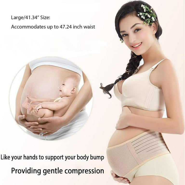 ZSZBACE Maternity Support Belt Breathable Pregnancy Belly Band Abdominal Binder Adjustable Back/Pelvic Support - One Size