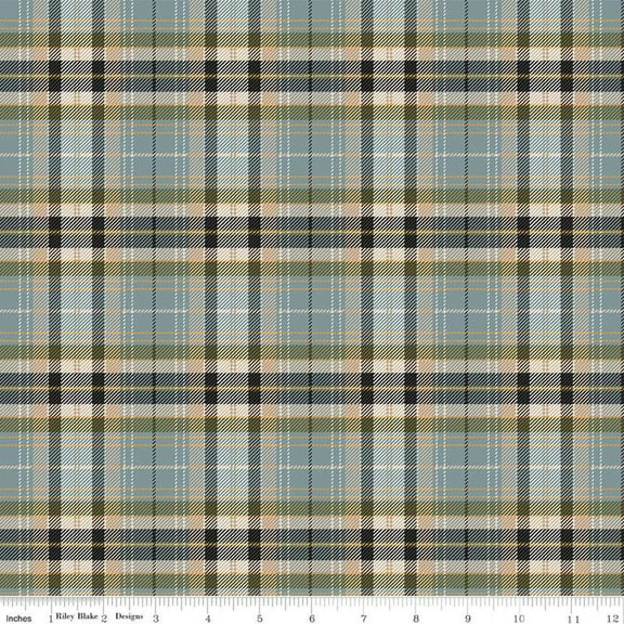 John Wayne Courage Plaid Storm Cotton Fabric