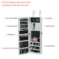 thumbnail image 3 of Full Mirror Wooden Wall Mounted 4-Layer Shelf With Inner Mirror 3-Color LED Light Jewelry Storage Mirror Cabinet - White, 3 of 9