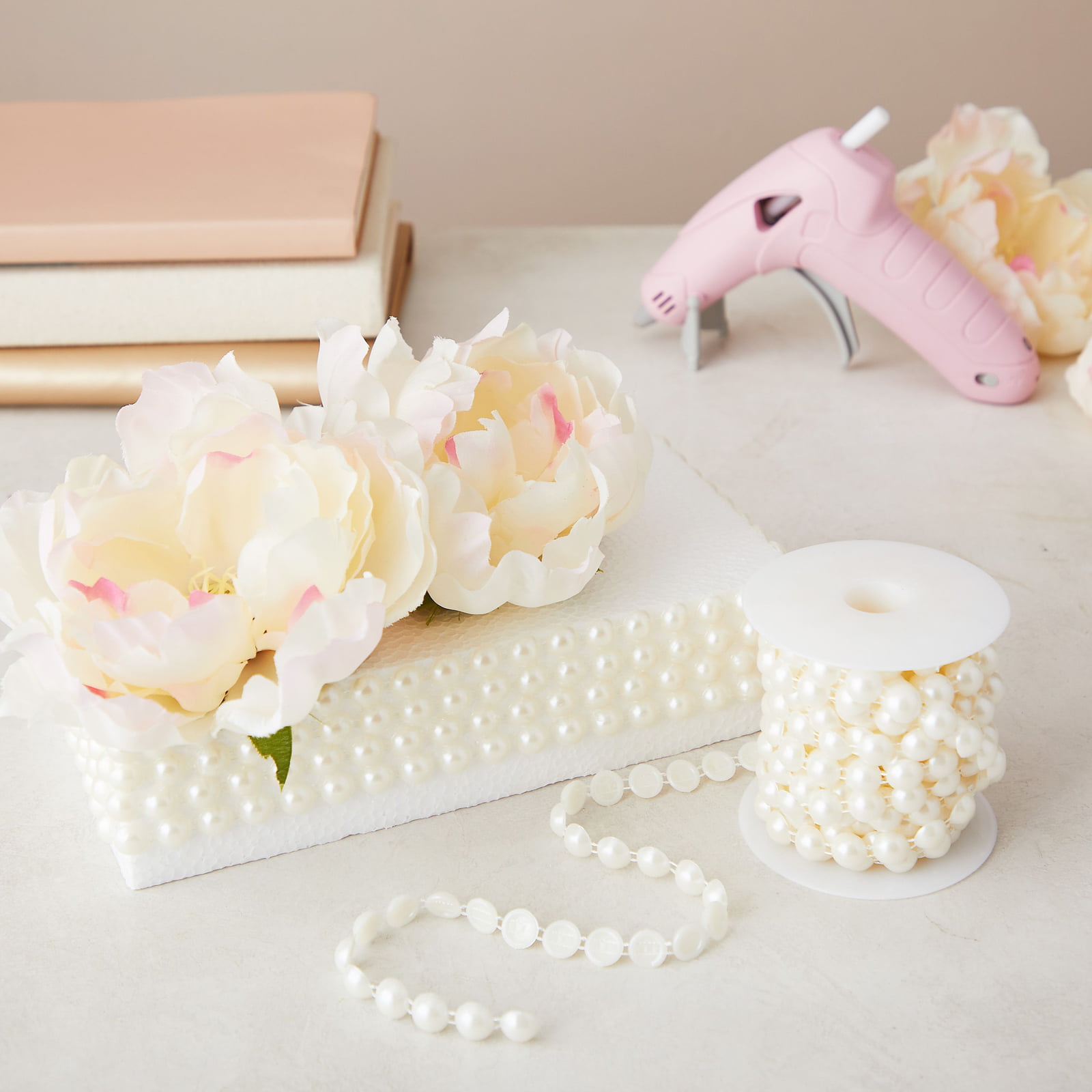 White Teardrop Pearls String Beads Garland Sewing Trim Craft Wedding Crafts