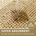 thumbnail image 6 of Findosom Bathroom Rugs Set of 3,Non Slip Thick Absorbent Chenille Bath Rugs with U Shape Contour,Machine Washable Quick Dry Soft Bath Mat for Tub Shower Bathroom Decor,20"x32"+20"x26"+U 20"x24" Khaki, 6 of 8